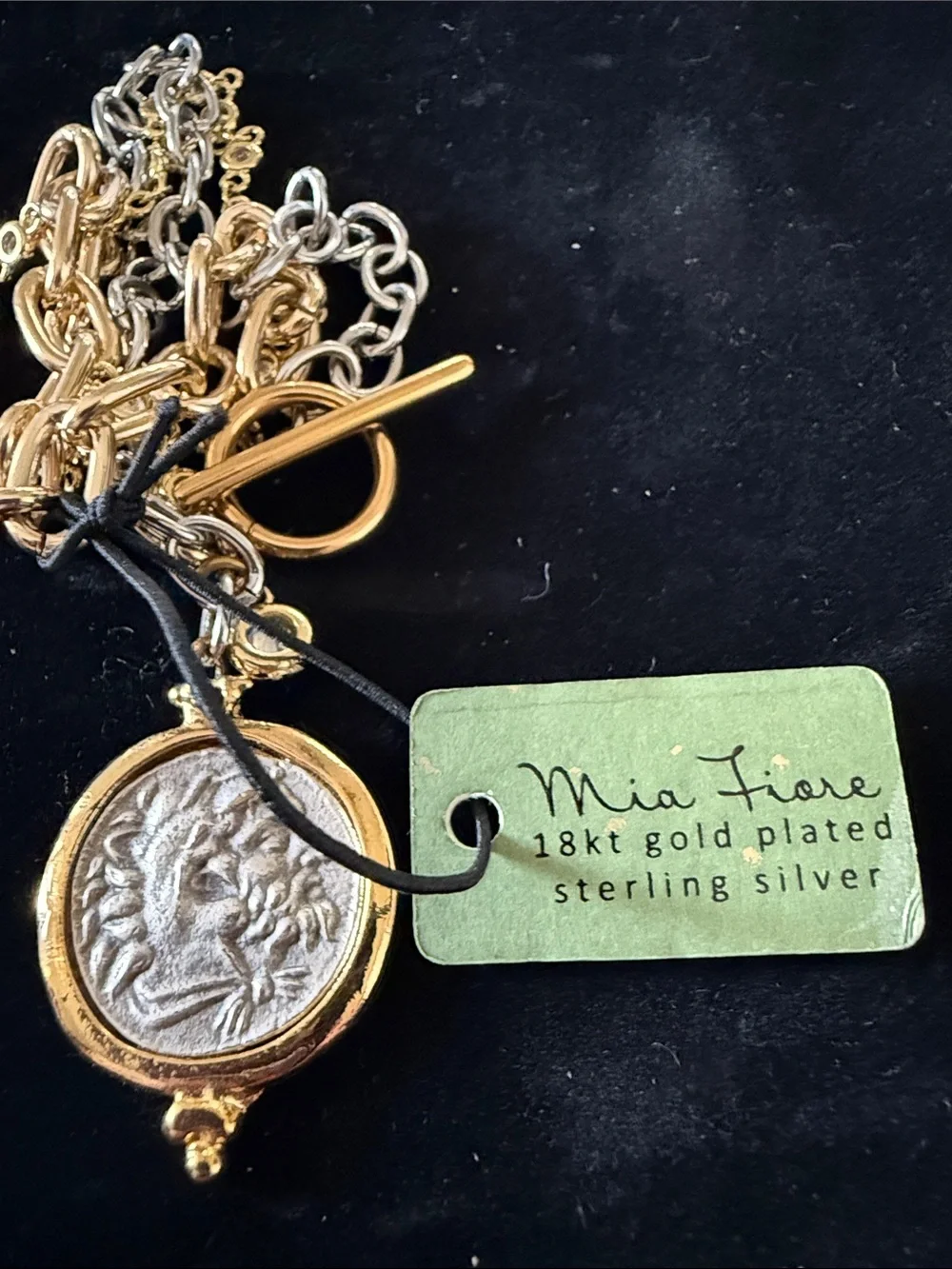 Mia Fiore Gold and Silver Coin Charm Bracelet - Picture 6 of 6
